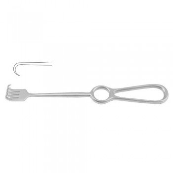 Kocher Retractor 1 Sharp Prong Stainless Steel, 22 cm - 8 3/4"